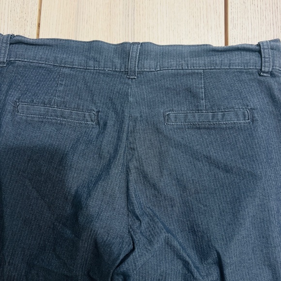 Riders by Lee Women's Gray Herringbone Trousers Pants Size 16 Stretch pinstripes - Picture 11 of 13